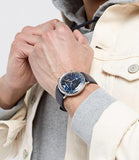 Buy Shop Emporio Armani Aviator Blue Dial Blue Leather Strap Watch For Men - AR11105 USA Online