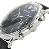Buy Shop Emporio Armani Aviator Blue Dial Blue Leather Strap Watch For Men - AR11105 USA Online