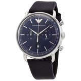 Buy Shop Emporio Armani Aviator Blue Dial Blue Leather Strap Watch For Men - AR11105 USA Online