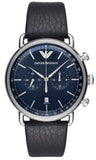 Buy Shop Emporio Armani Aviator Blue Dial Blue Leather Strap Watch For Men - AR11105 USA Online