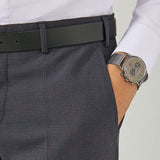Buy Shop Emporio Armani Aviator Brown Dial Grey Mesh Bracelet Watch For Men - AR11141 USA Online