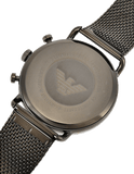 Buy Shop Emporio Armani Aviator Brown Dial Grey Mesh Bracelet Watch For Men - AR11141 USA Online