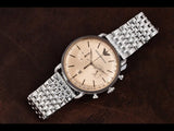 Buy Shop Emporio Armani Aviator Chronograph Beige Dial Silver Steel Strap Watch For Men - AR11239 USA Online
