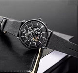 Buy Shop Emporio Armani Aviator Chronograph Black Dial Black Leather Strap Watch For Men - AR60028 USA Online