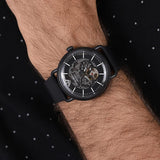 Buy Shop Emporio Armani Aviator Chronograph Black Dial Black Leather Strap Watch For Men - AR60028 USA Online