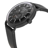 Buy Shop Emporio Armani Aviator Chronograph Black Dial Black Leather Strap Watch For Men - AR60028 USA Online