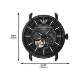 Buy Shop Emporio Armani Aviator Chronograph Black Dial Black Leather Strap Watch For Men - AR60028 USA Online