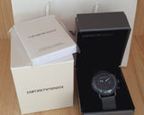 Buy Shop Emporio Armani Aviator Chronograph Black Dial Black Mesh Bracelet Watch For Men - AR11264 USA Online