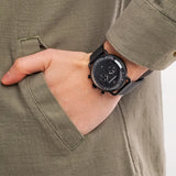Buy Shop Emporio Armani Aviator Chronograph Black Dial Black Mesh Bracelet Watch For Men - AR11264 USA Online