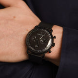 Buy Shop Emporio Armani Aviator Chronograph Black Dial Black Mesh Bracelet Watch For Men - AR11264 USA Online