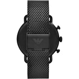 Buy Shop Emporio Armani Aviator Chronograph Black Dial Black Mesh Bracelet Watch For Men - AR11264 USA Online