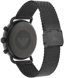 Buy Shop Emporio Armani Aviator Chronograph Black Dial Black Mesh Bracelet Watch For Men - AR11264 USA Online