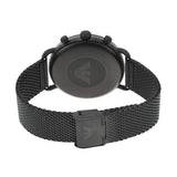 Buy Shop Emporio Armani Aviator Chronograph Black Dial Black Mesh Bracelet Watch For Men - AR11264 USA Online