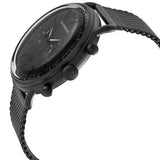 Buy Shop Emporio Armani Aviator Chronograph Black Dial Black Mesh Bracelet Watch For Men - AR11264 USA Online