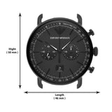 Buy Shop Emporio Armani Aviator Chronograph Black Dial Black Mesh Bracelet Watch For Men - AR11264 USA Online