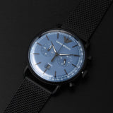 Buy Shop Emporio Armani Aviator Chronograph Blue Dial Black Mesh Bracelet Watch For Men - AR11201 USA Online