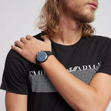 Buy Shop Emporio Armani Aviator Chronograph Blue Dial Black Mesh Bracelet Watch For Men - AR11201 USA Online