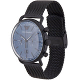 Buy Shop Emporio Armani Aviator Chronograph Blue Dial Black Mesh Bracelet Watch For Men - AR11201 USA Online