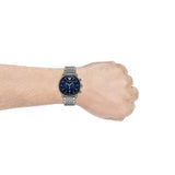 Buy Shop Emporio Armani Aviator Chronograph Blue Dial Silver Steel Strap Watch For Men - AR11238 USA Online