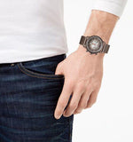 Buy Shop Emporio Armani Aviator Chronograph Grey Dial Brown Mesh Bracelet Watch For Men - AR11169 USA Online