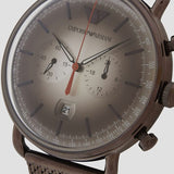 Buy Shop Emporio Armani Aviator Chronograph Grey Dial Brown Mesh Bracelet Watch For Men - AR11169 USA Online