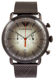 Buy Shop Emporio Armani Aviator Chronograph Grey Dial Brown Mesh Bracelet Watch For Men - AR11169 USA Online