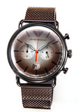 Buy Shop Emporio Armani Aviator Chronograph Grey Dial Brown Mesh Bracelet Watch For Men - AR11169 USA Online