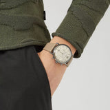 Buy Shop Emporio Armani Aviator Chronograph Quartz Grey Dial Beige Leather Strap Watch For Men - AR11107 USA Online