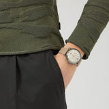 Buy Shop Emporio Armani Aviator Chronograph Quartz Grey Dial Beige Leather Strap Watch For Men - AR11107 USA Online