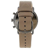 Buy Shop Emporio Armani Aviator Chronograph Quartz Grey Dial Beige Leather Strap Watch For Men - AR11107 USA Online