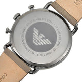 Buy Shop Emporio Armani Aviator Chronograph Quartz Grey Dial Beige Leather Strap Watch For Men - AR11107 USA Online