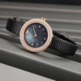 Buy Shop Emporio Armani Aviator Crystals Mother of Pearl Black Dial Black Silicon Strap Watch For Women - AR11373 USA Online