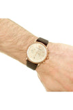 Buy Shop Emporio Armani Aviator Grey Dial Brown Leather Strap Watch For Men - AR11106 USA Online