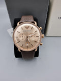Buy Shop Emporio Armani Aviator Grey Dial Brown Leather Strap Watch For Men - AR11106 USA Online