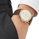 Buy Shop Emporio Armani Aviator Grey Dial Brown Leather Strap Watch For Men - AR11106 USA Online