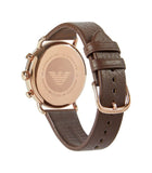 Buy Shop Emporio Armani Aviator Grey Dial Brown Leather Strap Watch For Men - AR11106 USA Online