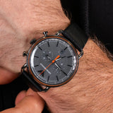 Buy Shop Emporio Armani Aviator Grey Dial Grey Leather Strap Watch For Men - AR11168 USA Online