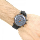 Buy Shop Emporio Armani Aviator Grey Dial Grey Leather Strap Watch For Men - AR11168 USA Online