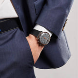 Buy Shop Emporio Armani Aviator Grey Dial Grey Leather Strap Watch For Men - AR11168 USA Online