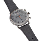 Buy Shop Emporio Armani Aviator Grey Dial Grey Leather Strap Watch For Men - AR11168 USA Online