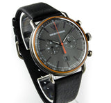 Buy Shop Emporio Armani Aviator Grey Dial Grey Leather Strap Watch For Men - AR11168 USA Online