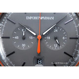 Buy Shop Emporio Armani Aviator Grey Dial Grey Leather Strap Watch For Men - AR11168 USA Online