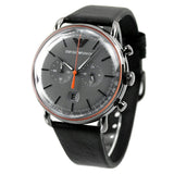 Buy Shop Emporio Armani Aviator Grey Dial Grey Leather Strap Watch For Men - AR11168 USA Online