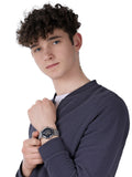 Buy Shop Emporio Armani Aviator Multifunction Blue Dial Silver Mesh Bracelet Watch For Men - AR60024 USA Online