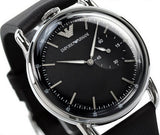 Buy Shop Emporio Armani Aviator Quartz Black Dial Black Leather Strap Watch For Men - AR11336 USA Online