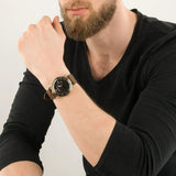 Buy Shop Emporio Armani Aviator Quartz Black Dial Brown Leather Strap Watch For Men - AR11337 USA Online