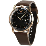 Buy Shop Emporio Armani Aviator Quartz Black Dial Brown Leather Strap Watch For Men - AR11337 USA Online