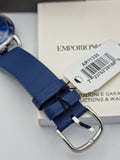 Buy Shop Emporio Armani Aviator Quartz Blue Dial Blue Leather Strap Watch For Men - AR11335 USA Online