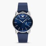 Buy Shop Emporio Armani Aviator Quartz Blue Dial Blue Leather Strap Watch For Men - AR11335 USA Online