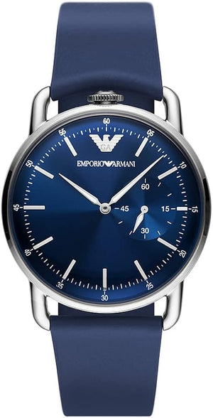 Buy Shop Emporio Armani Aviator Quartz Blue Dial Blue Leather Strap Watch For Men - AR11335 USA Online